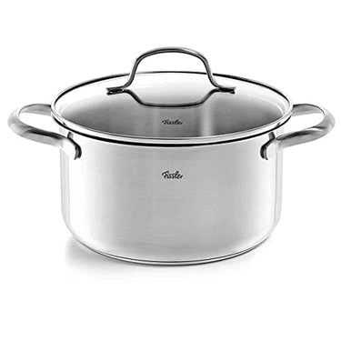 Fissler San Francisco/Stainless steel pot (3.3 - Ø 20 cm) with glass lid, pouring rim, measuring scale - Induction on sale